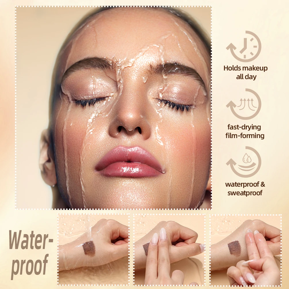 GLEAMORE Long Lasting Waterproof Eyebrow Mascara Cream Eye Brow Shadow Makeup Beauty Comstics Tools With Brush Dye Eyebrow Gel