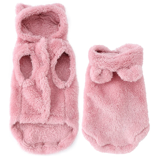 Popawland Fleece Warm Cat Costume For Winter Autumn Cute Soft Cats Clothes For Small Medium Dog Kitty Kitten Sweater Funny Pet Coat pet clothing