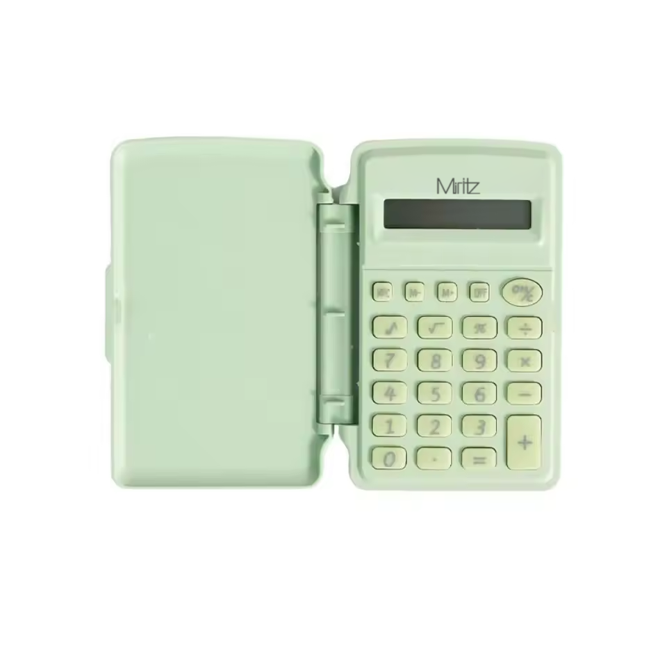 Miritz New 8 Digits Pocket Calculator Silicone Button Candy Color Student Stationery Portable Lightweight School Supplies Student
