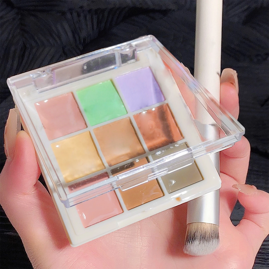 GleamPure Multi-Color Concealer & Color Correcting Palette Cosmetics Correcting Green/Purple Shades for Face Makeup Blemish & Dark Circle Coverage